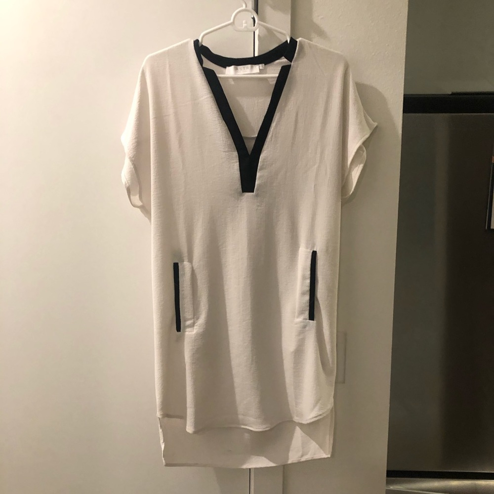 White swim cover up